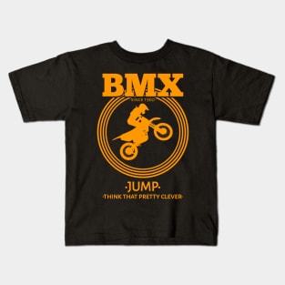 BMX Jump Yellow Kids T-Shirt